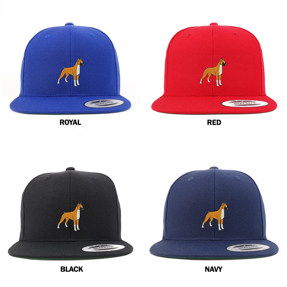 stitchfy Boxer Bestickte Flat Bill Snapback Baseball Cap | Sf-Log052-Flx-6089M von Stitchfy