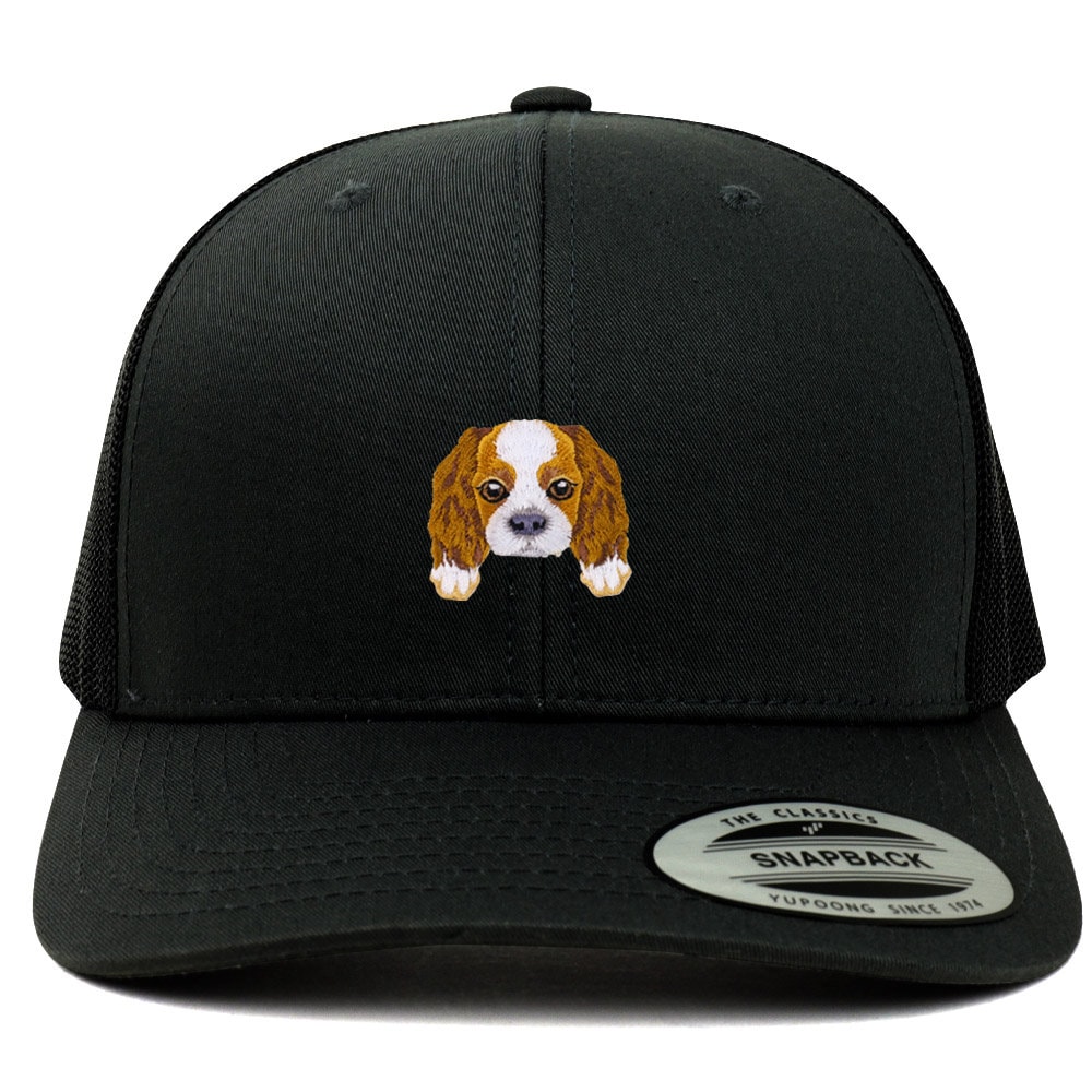 stitchfy Cavalier King Patch 6 Panel Trucker Mesh Cap | Sf-Ap0007-Flx-6606 von Stitchfy