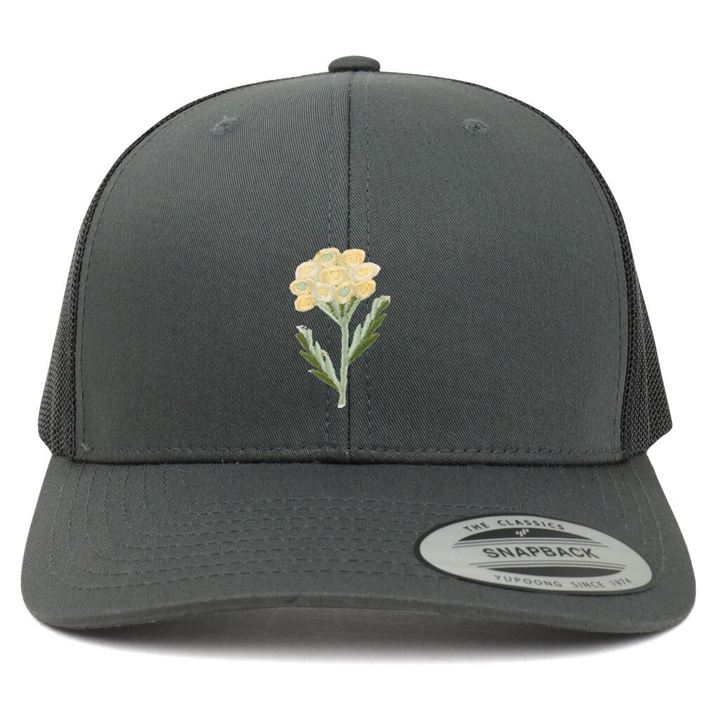 stitchfy Chrysanthemum Patch 6 Panel Trucker Netzkappe | Sf-Ap0028-Flx-6606 von Stitchfy