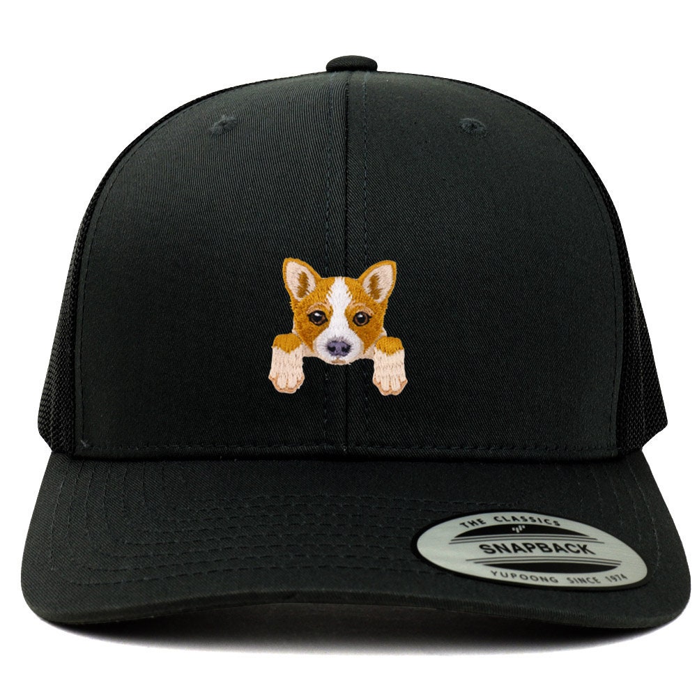 stitchfy Corgis Patch 6 Panel Trucker Netzmütze | Sf-Ap0021-Flx-6606 von Stitchfy