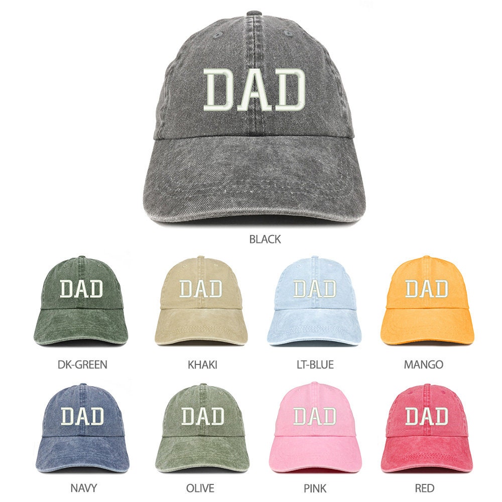 stitchfy Dad Gestickte Pigment Gefärbte Low Profil Baumwollmütze von Stitchfy