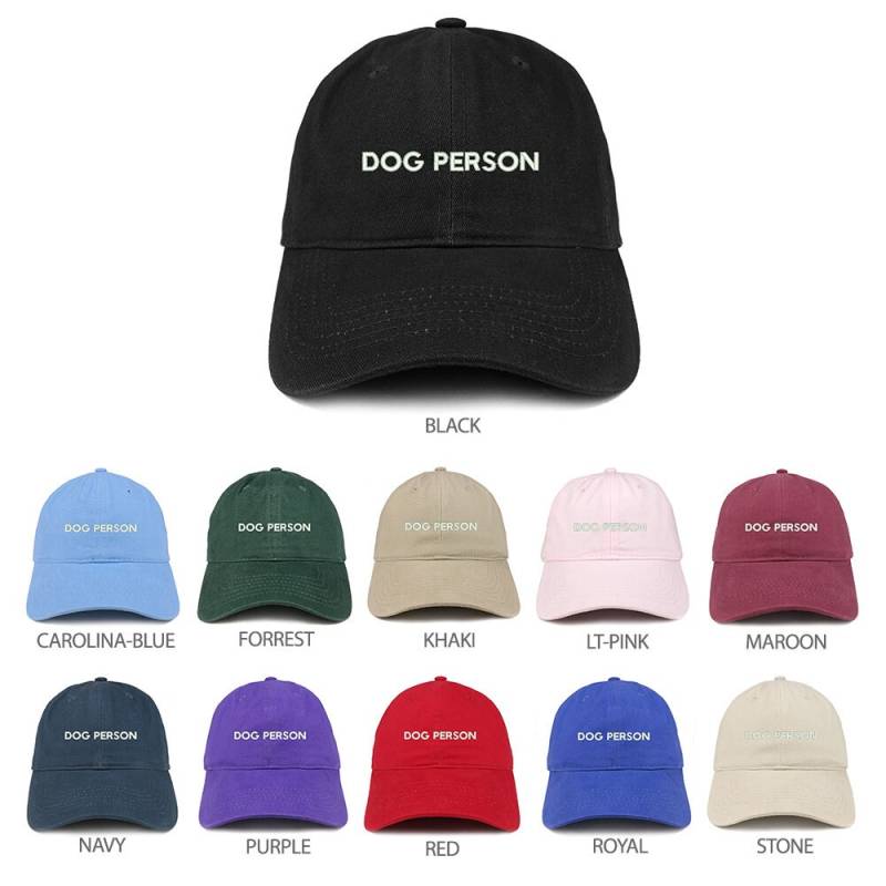 stitchfy Dog Person Bestickt 100% Soft Brushed Cotton Cap von Stitchfy