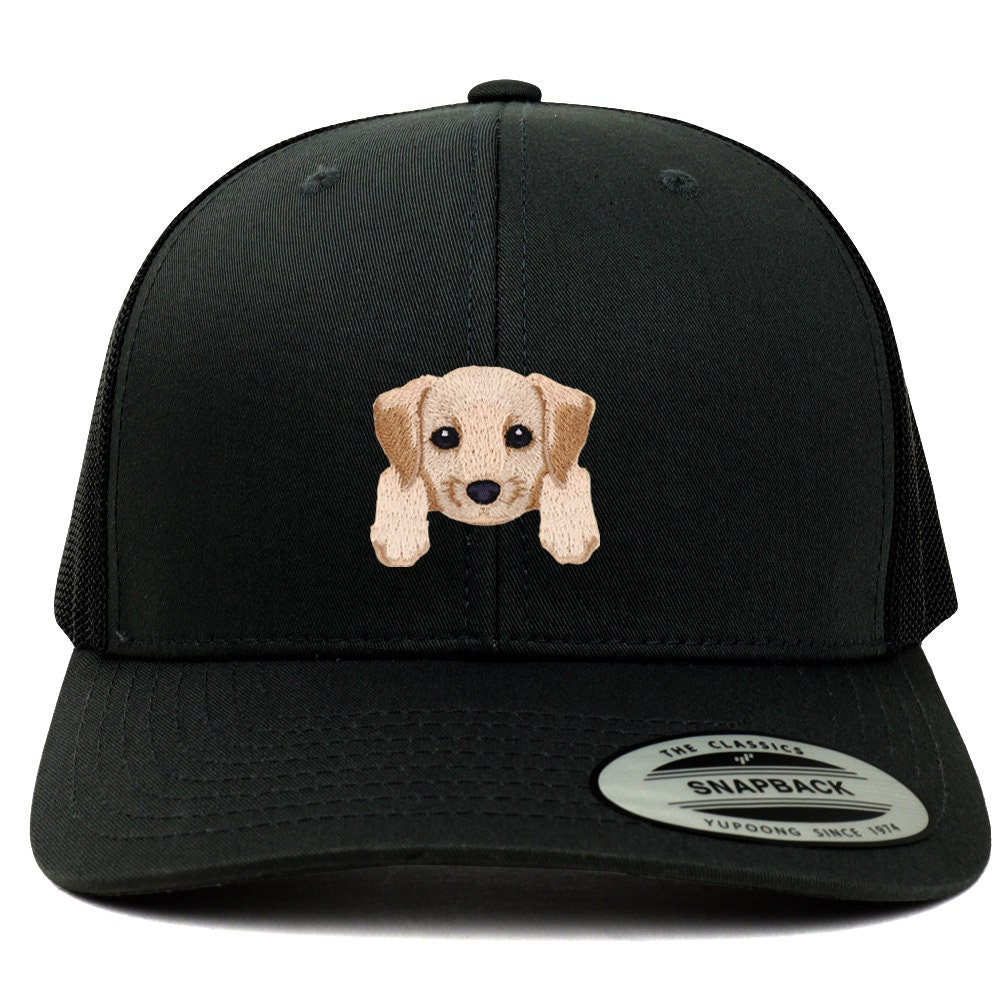 stitchfy Labrador Retriever Aufnäher 6 Panel Trucker Mesh Cap | Sf-Ap0011-Flx-6606 von Stitchfy