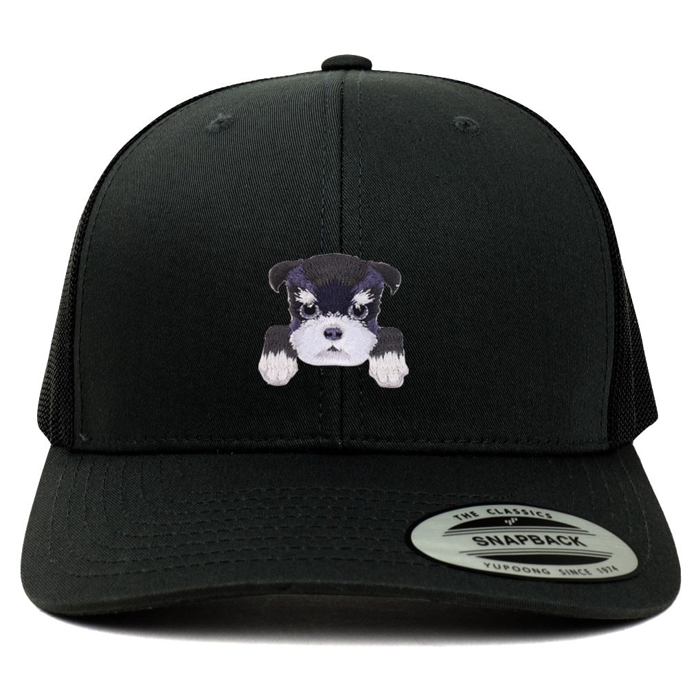 stitchfy Schnauzer Patch 6 Panel Trucker Netzkappe | Sf-Ap0005-Flx-6606 von Stitchfy