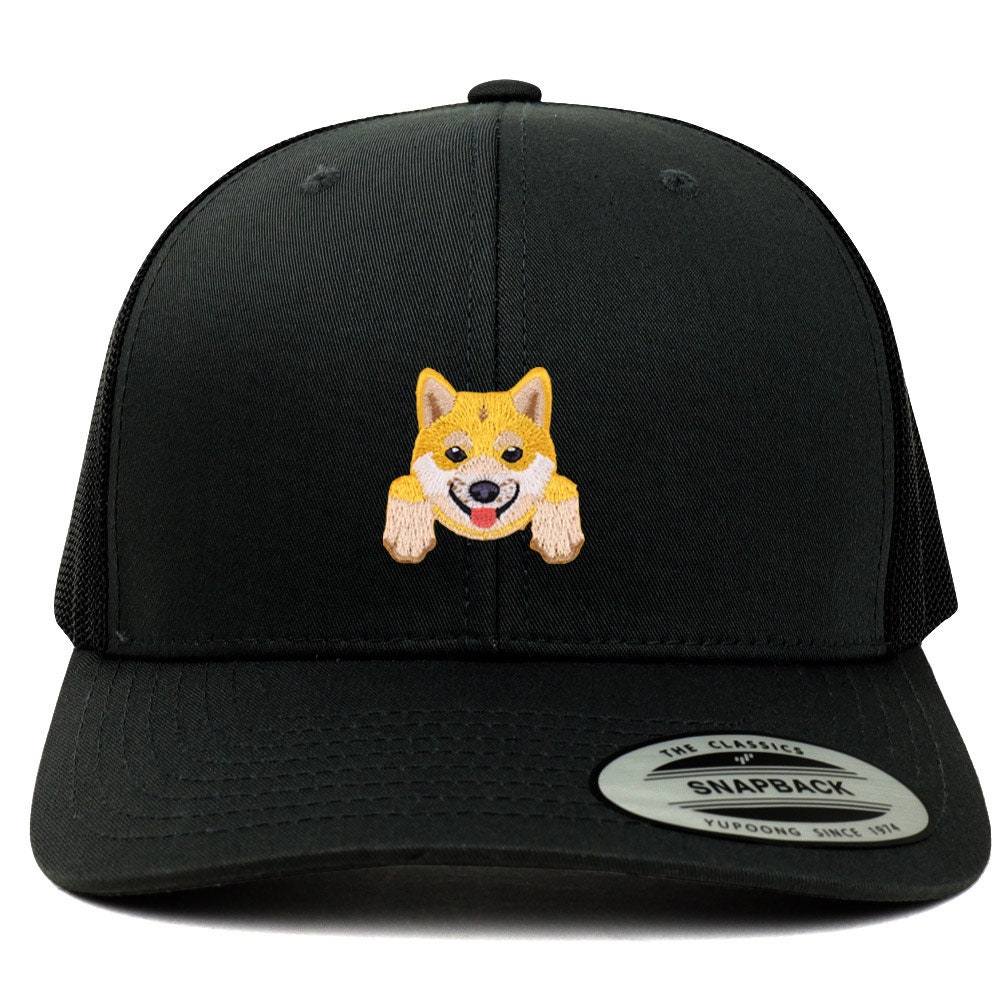 stitchfy Shiba Inu Patch 6 Panel Trucker Netzkappe | Sf-Ap0006-Flx-6606 von Stitchfy