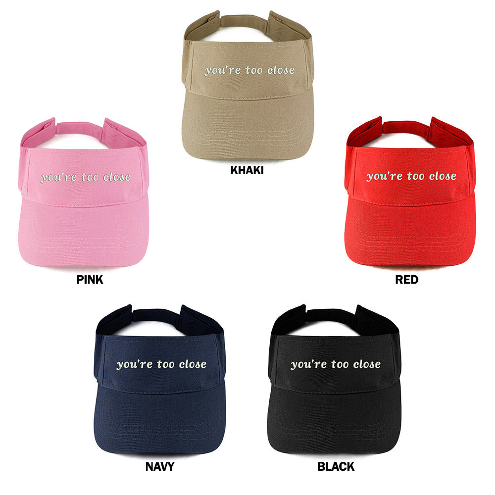 stitchfy Sie Sind Zu Nah Bestickt 100 % Baumwolle Verstellbare Visier von Stitchfy