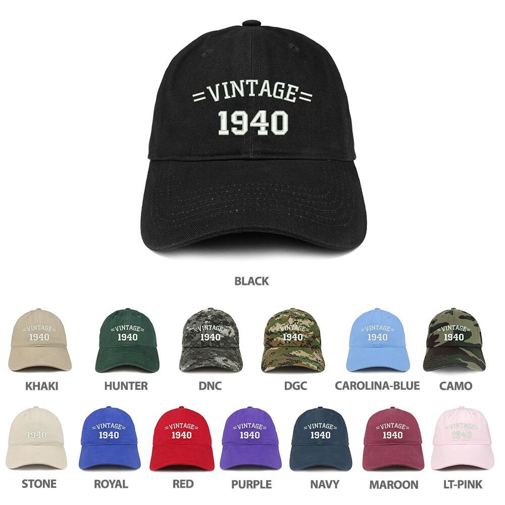 stitchfy Vintage 1940 Geburtstag Baseball Cap von Stitchfy