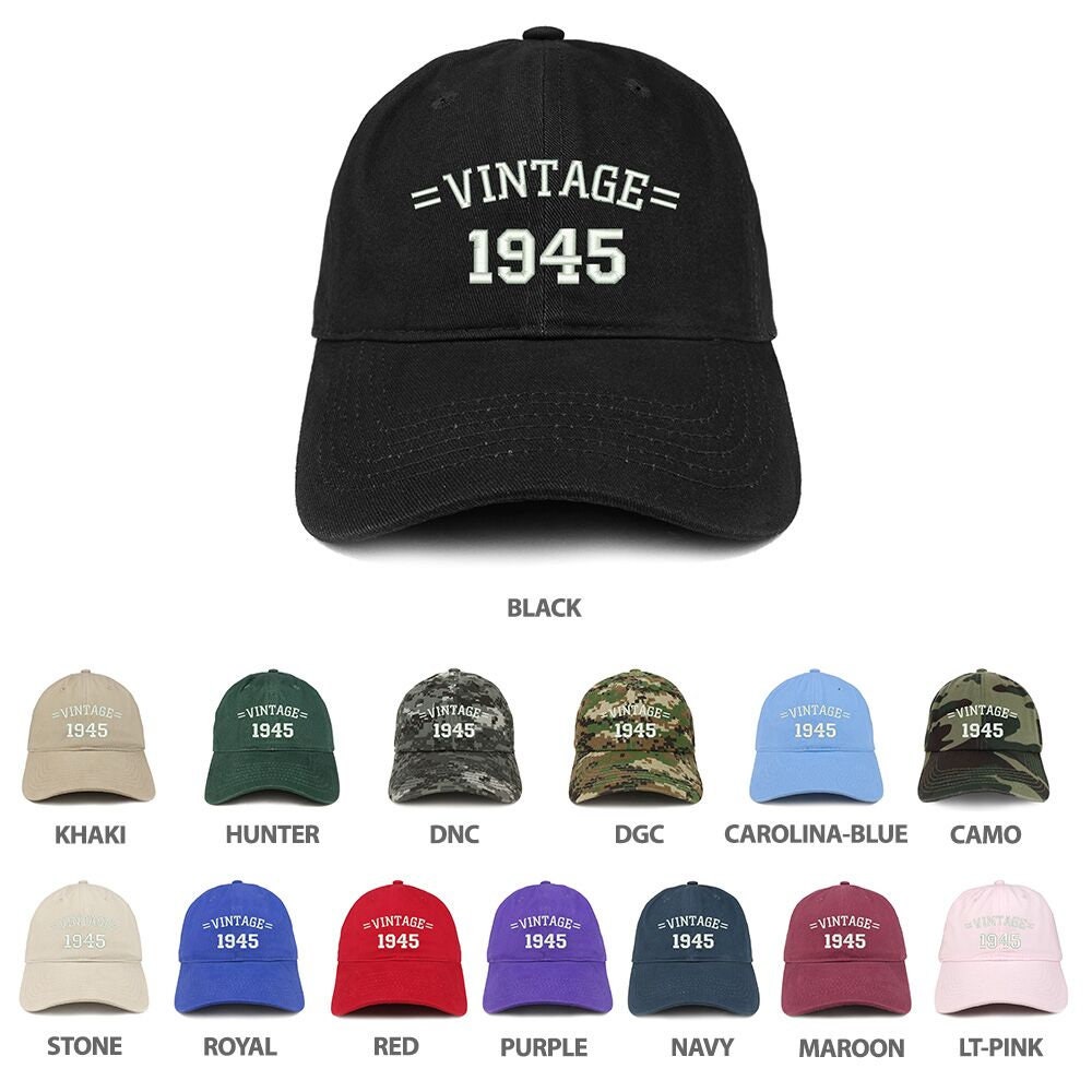 stitchfy Vintage 1945 Geburtstag Baseball Cap von Stitchfy