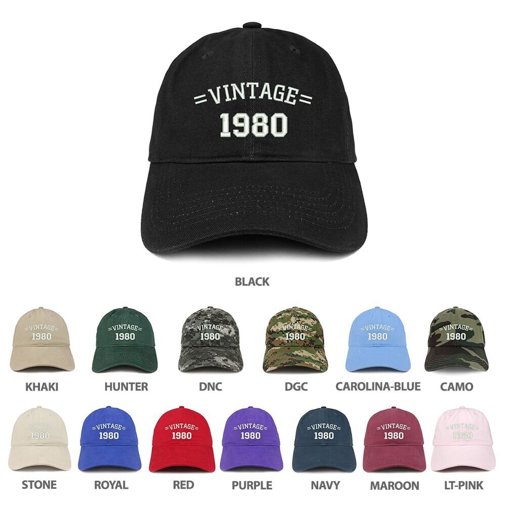 stitchfy Vintage 1980 Geburtstag Baseball Cap von Stitchfy