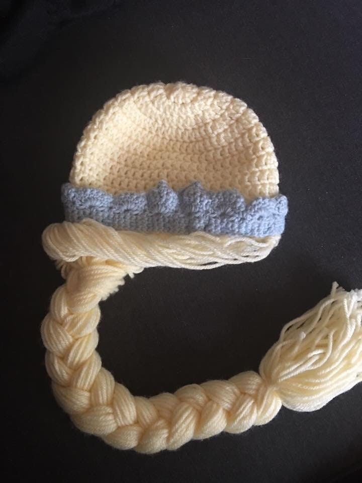 Prinzessin Hut, Eis Königin Hut Mit Zopf, Krone, Prinzessin, Elsa von StitchinLoops