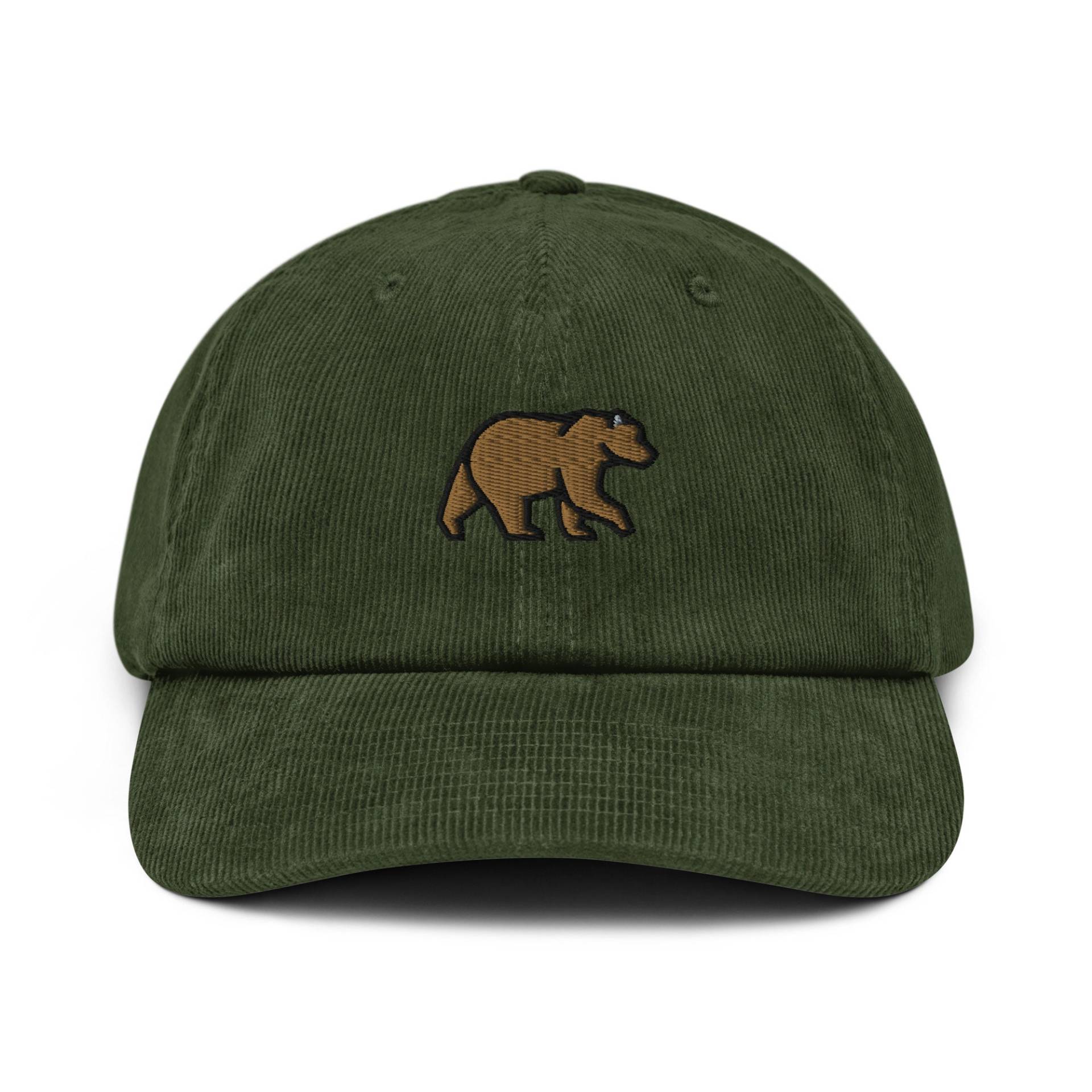 Bär Cord Mütze, Bestickter Waldtier Papa, Jäger Geschenk Für Ihn, Unisex Verstellbar 6 Panel Unstrukturiert Mehrere Farben Bär Cord Mütze, Bestickter Waldtier Papa, Jäger Geschenk Für Ihn, Unisex Verstellbar 6 Panel Unstrukturiert Mehrere Farben von StitchinSmilesCo