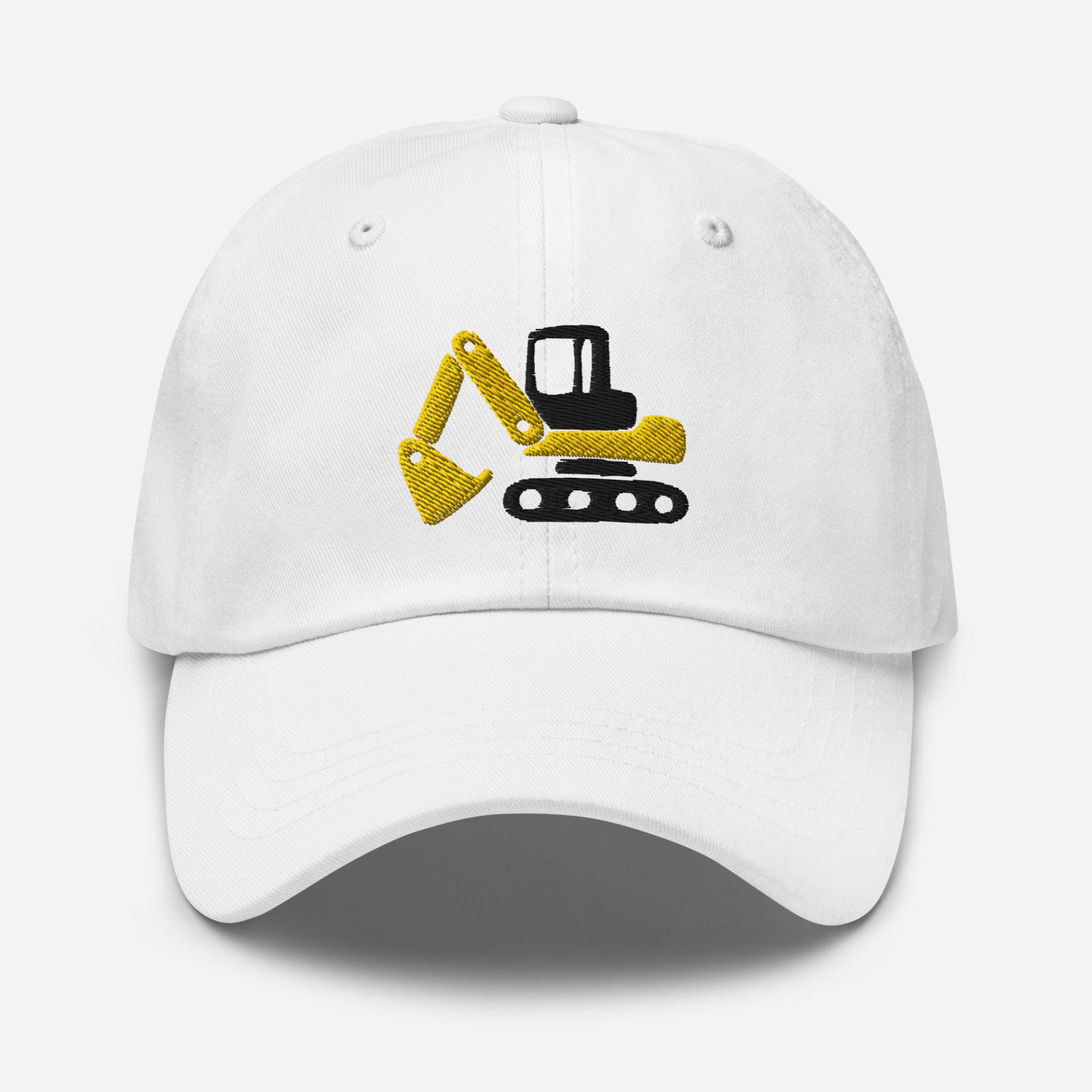 Bauträger Hut Papa, Bulldozer Bestickt 6 Panel Verstellbar Unisex Baseball Cap in Mehreren Farben, Erbauer Geschenk Für Ihn von StitchinSmilesCo