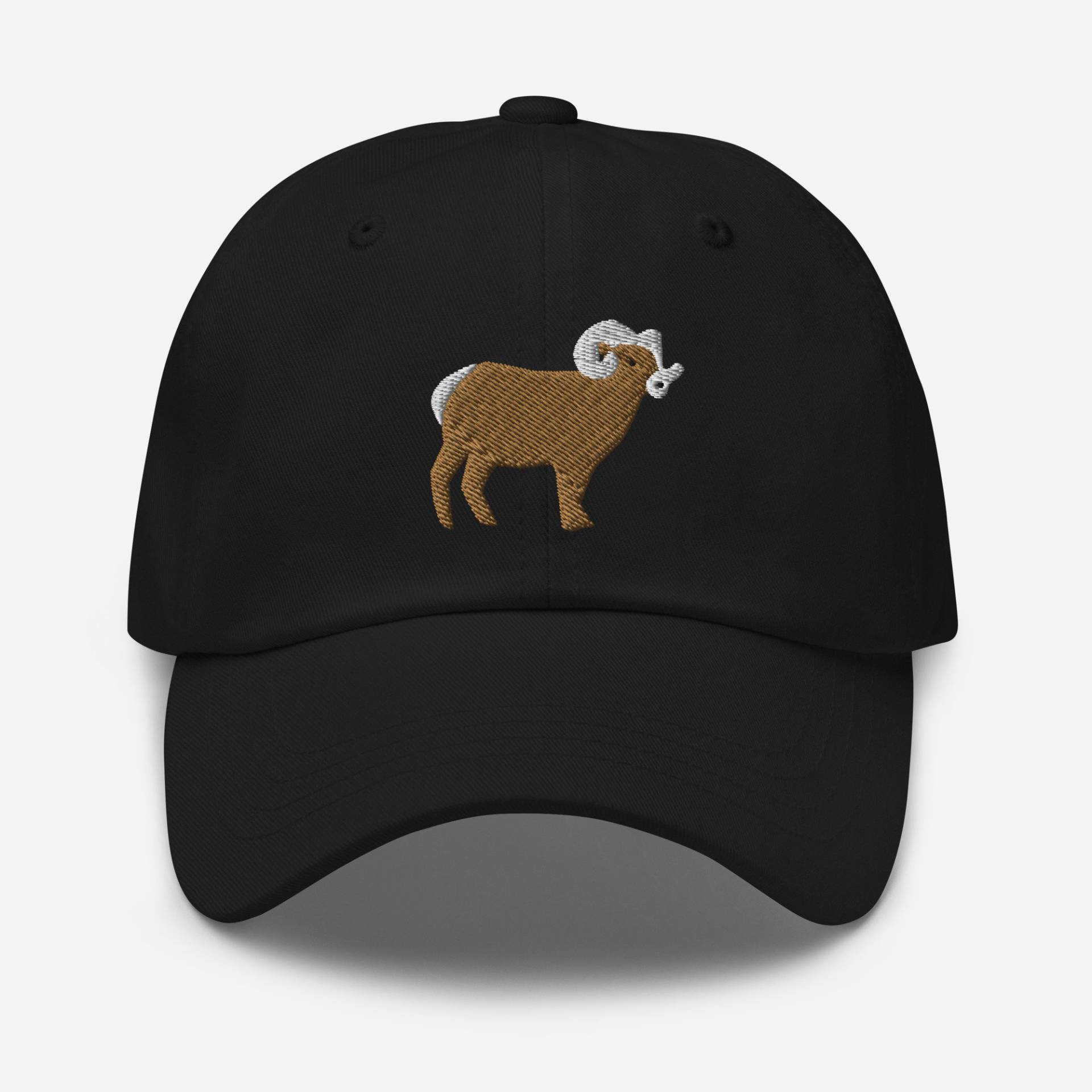 Bighorn Schaf Dad Hut, Bergziege Bestickte Mütze, Unisex Verstellbar Baseball Cap, Tier Stickerei Geschenk, Mehr Farben von StitchinSmilesCo