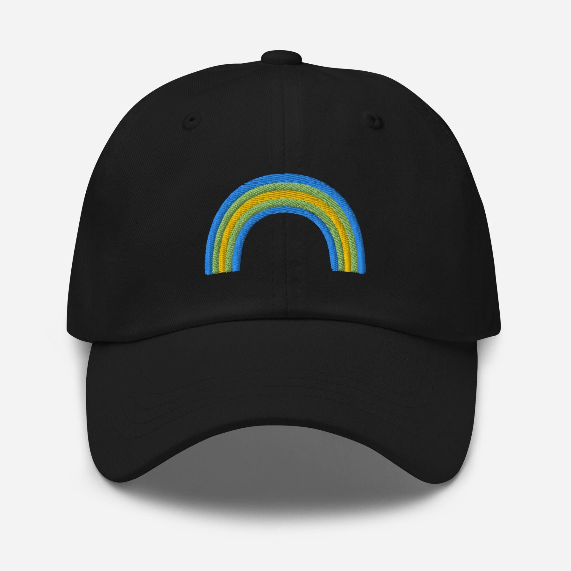 Blauer Regenbogen Dad Hut, Trendiger Bestickter Hut 6 Panel Verstellbare Unisex Baseball Cap in Mehreren Farben, Geschenk Für Männer, Frauen Oder von StitchinSmilesCo