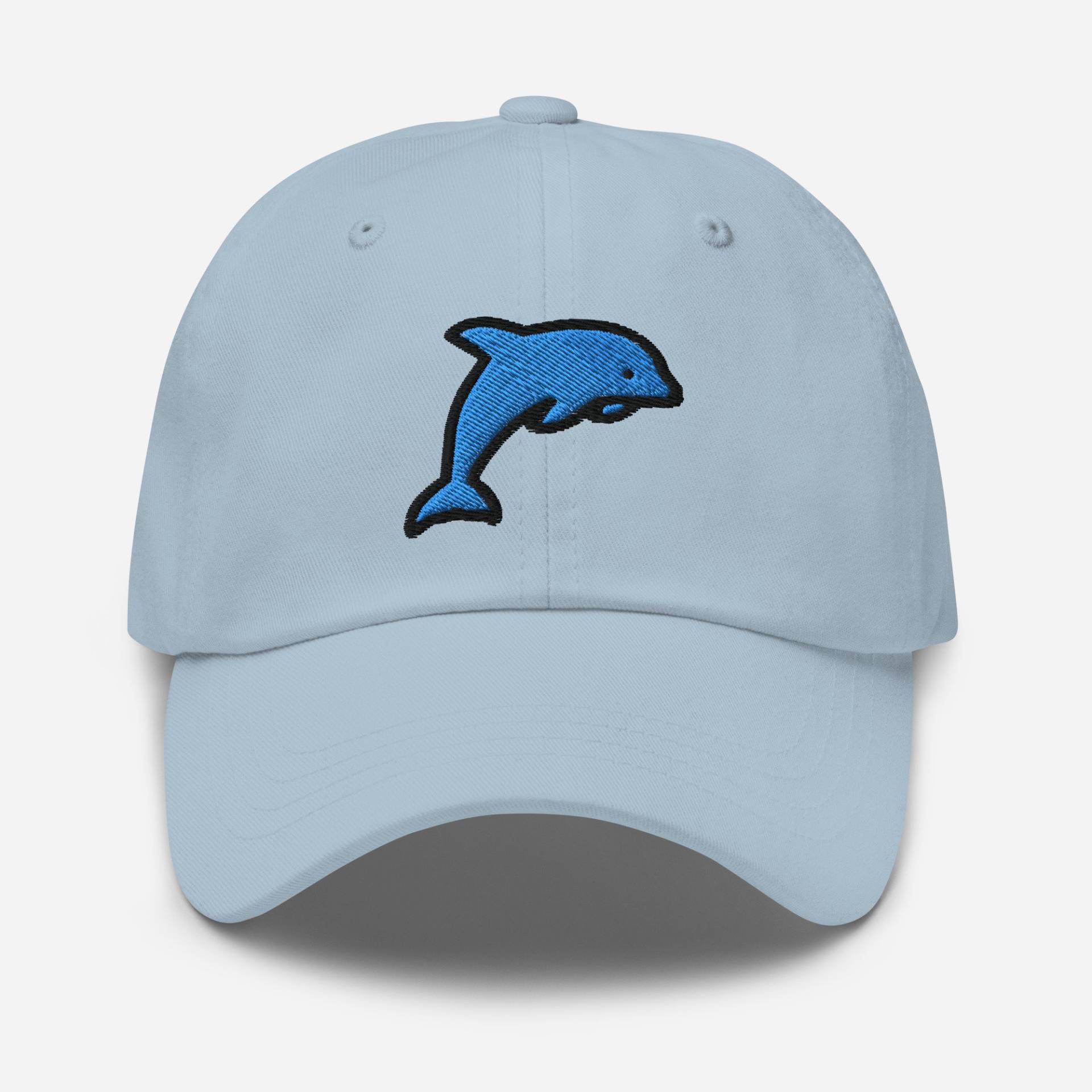 Delfin Papa Hut, Bestickter Sommer Strand Baseball Cap - Unisex Verstellbar Unstrukturiert 6 Panel in Mehreren Farben, Ozean Tier Geschenk von StitchinSmilesCo