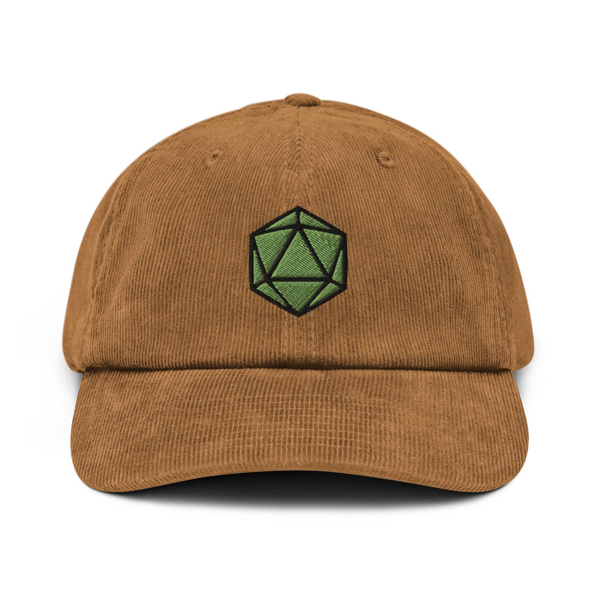 Dnd Würfel Cord Mütze, Besticktes Rpg Dungeon Dad Baseball Cap, Rollenspiel Tabletop Gaming Geschenk, Unisex Einstellbar 6Panel Mehrere Farben von StitchinSmilesCo