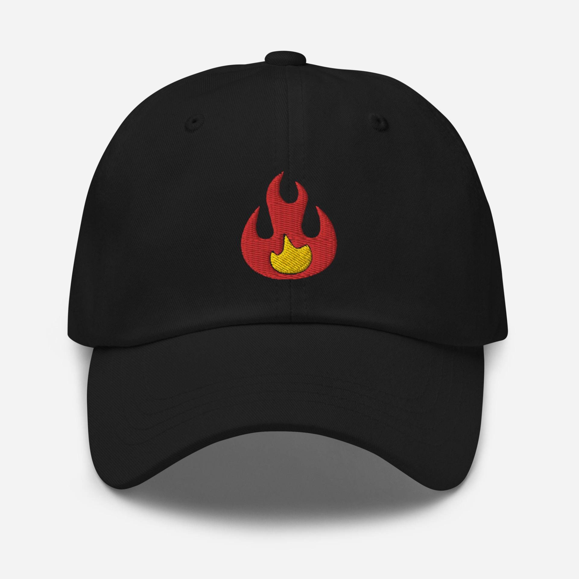 Flammen Dad Hut, Brennendes Feuer Bestickter Cap, Hot Unisex Verstellbare Baseball Cap, Feuerwehr Feuerwehrmann Stickerei Geschenk, Mehr Farben von StitchinSmilesCo