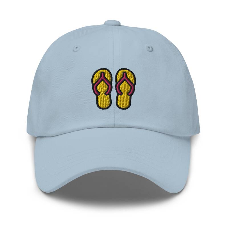 Flip Flops Papa Hut, Bestickte Sommerschuhe Baseballmütze, Retro Trendy Strand Crocs Hut Unisex 6-Panel Mehrere Farben, Lustiges Urlaubsgeschenk von StitchinSmilesCo