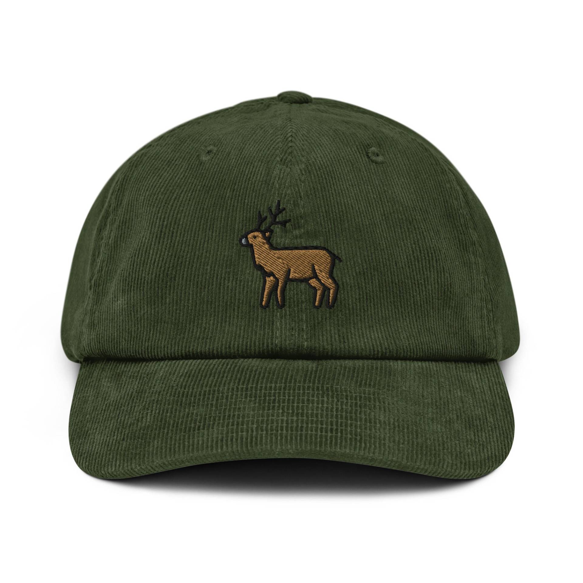 Hirsch Cord Mütze, Geweih Kappe, Unisex Verstellbar 6 Panel Unstrukturiert Mehrere Farben, Tier Jagd Geschenk von StitchinSmilesCo