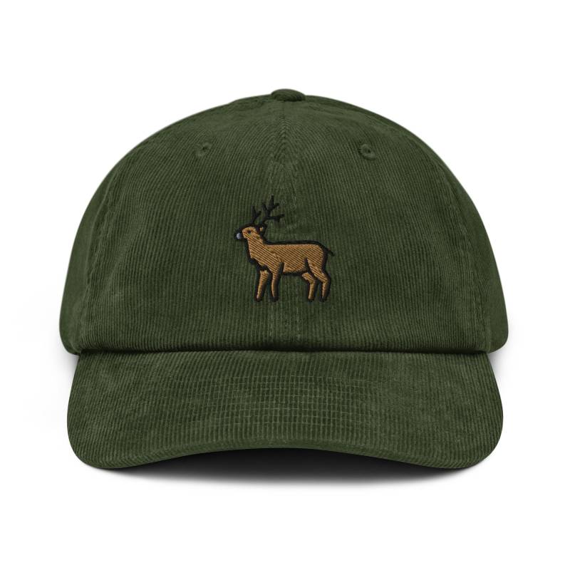 Hirsch Cord Mütze, Geweih Kappe, Unisex Verstellbar 6 Panel Unstrukturiert Mehrere Farben, Tier Jagd Geschenk von StitchinSmilesCo
