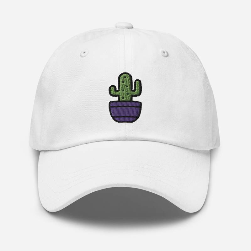 Kaktus Papa Hut, Bestickte Topfpflanze Baseballmütze, Zimmerpflanze Unisex Verstellbare Unstrukturierte 6 Panel Kappe Mehrere Farben, Süßes von StitchinSmilesCo