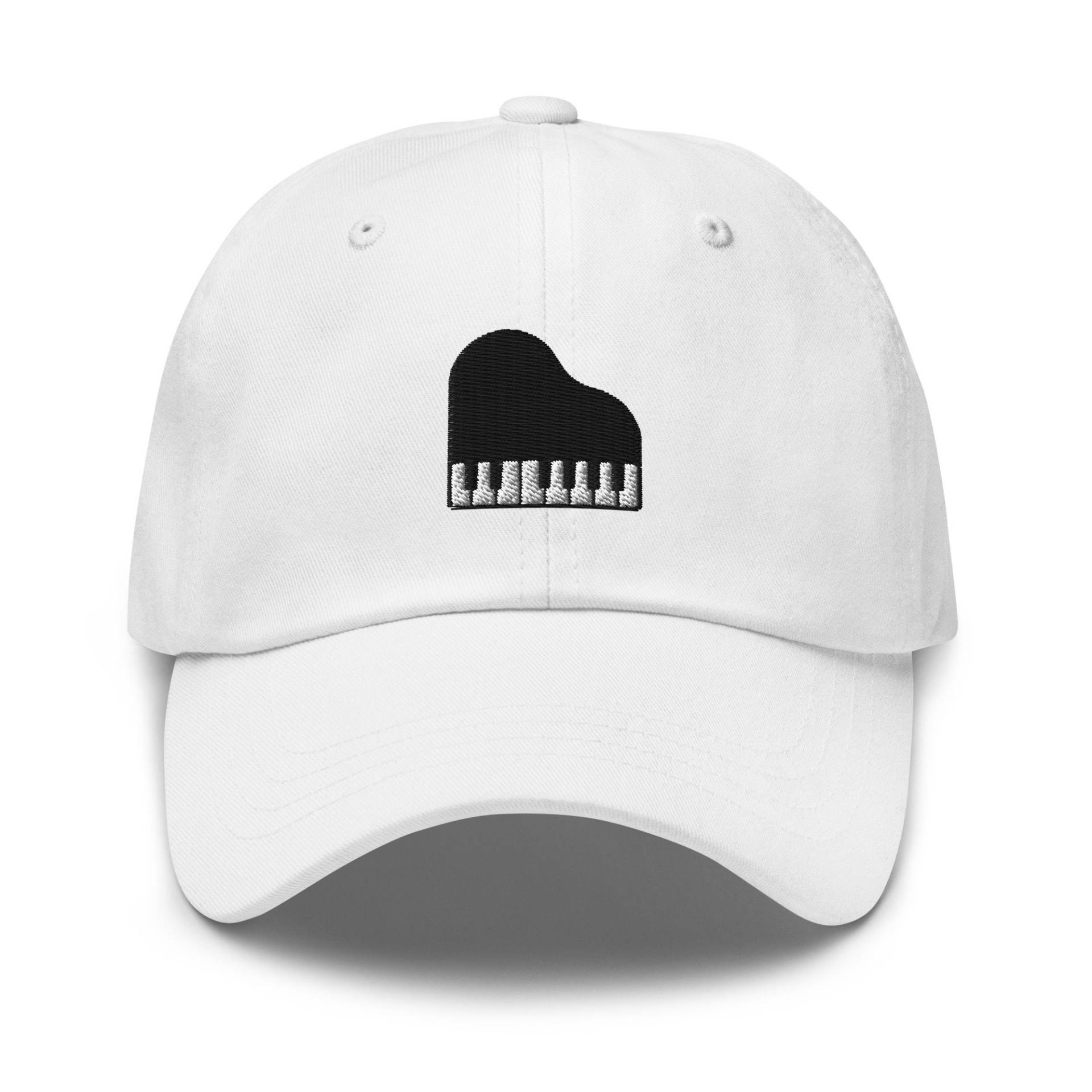 Klavier Papa Hut, Bestickte Keyboard Baseball Cap, Lustige Musik Geschenk Für Pianist, Musiker, Klavierlehrer, Orchester Konzert Jazz Band Hut von StitchinSmilesCo