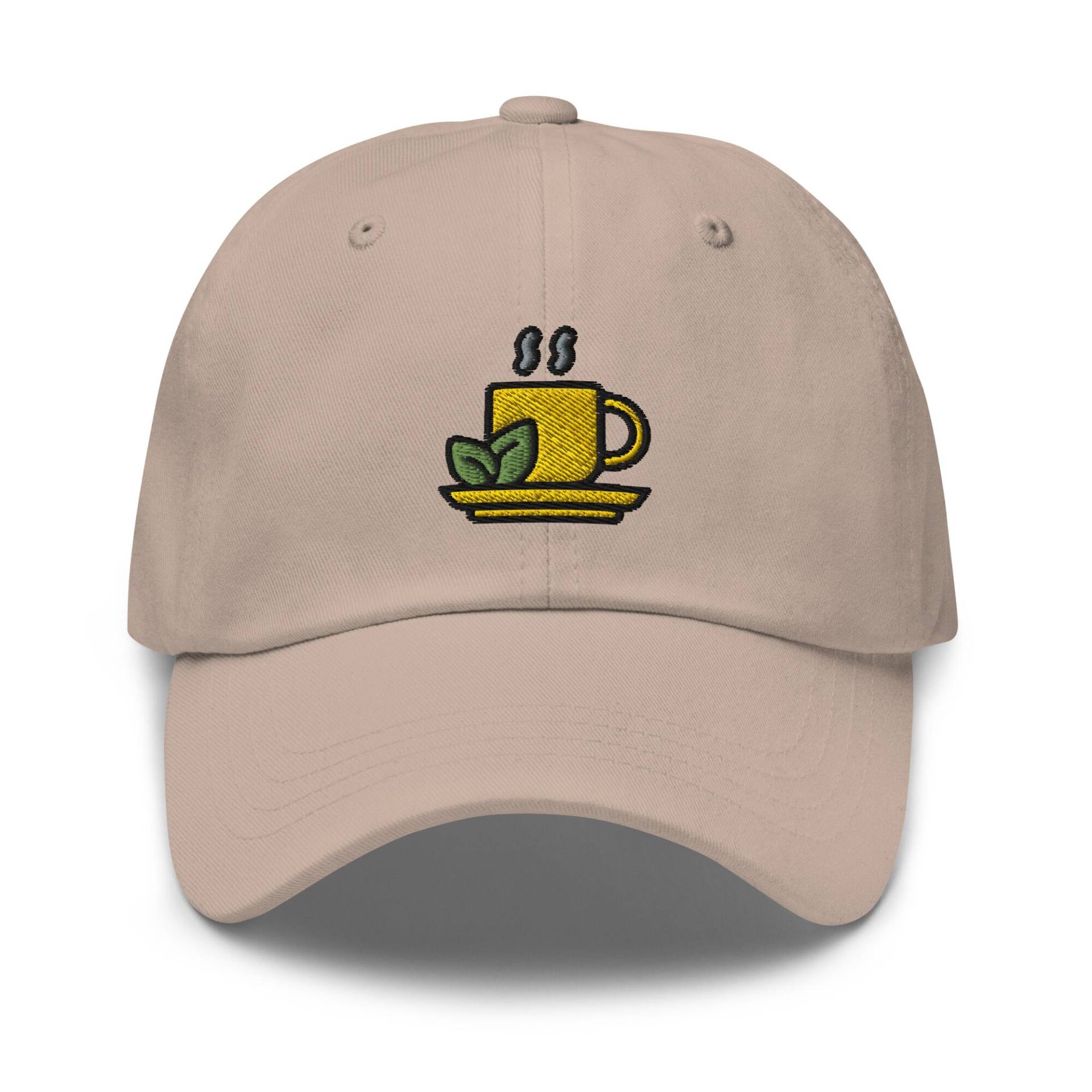 Kräutertee-Vater-Hut, Bestickte Teetasse-Baseballmütze, Geschenk Für Teeliebhaber, Gemütliche Mütze Unisex Einstellbar Unstrukturiert 6 Panel von StitchinSmilesCo