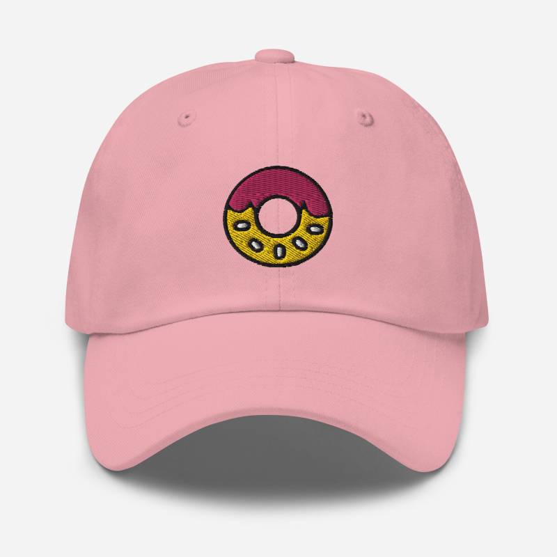 Niedlicher Donut-Vati-Hut, Bestickte Donut-Baseballmütze, Süße Dad-Kappe Unisex Verstellbar Unstrukturiert in Mehreren Farben, Kawaii Geschenk von StitchinSmilesCo