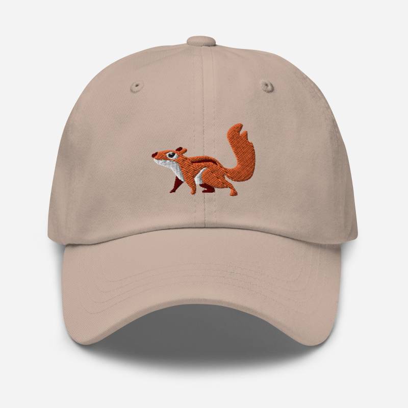 Niedlicher Eichhörnchen Streifenhörnchen Papa Hut, Bestickter Handgemachte 6 Paneel Unisex Baseball Cap in Mehreren Farben, Waldtier Geschenk von StitchinSmilesCo