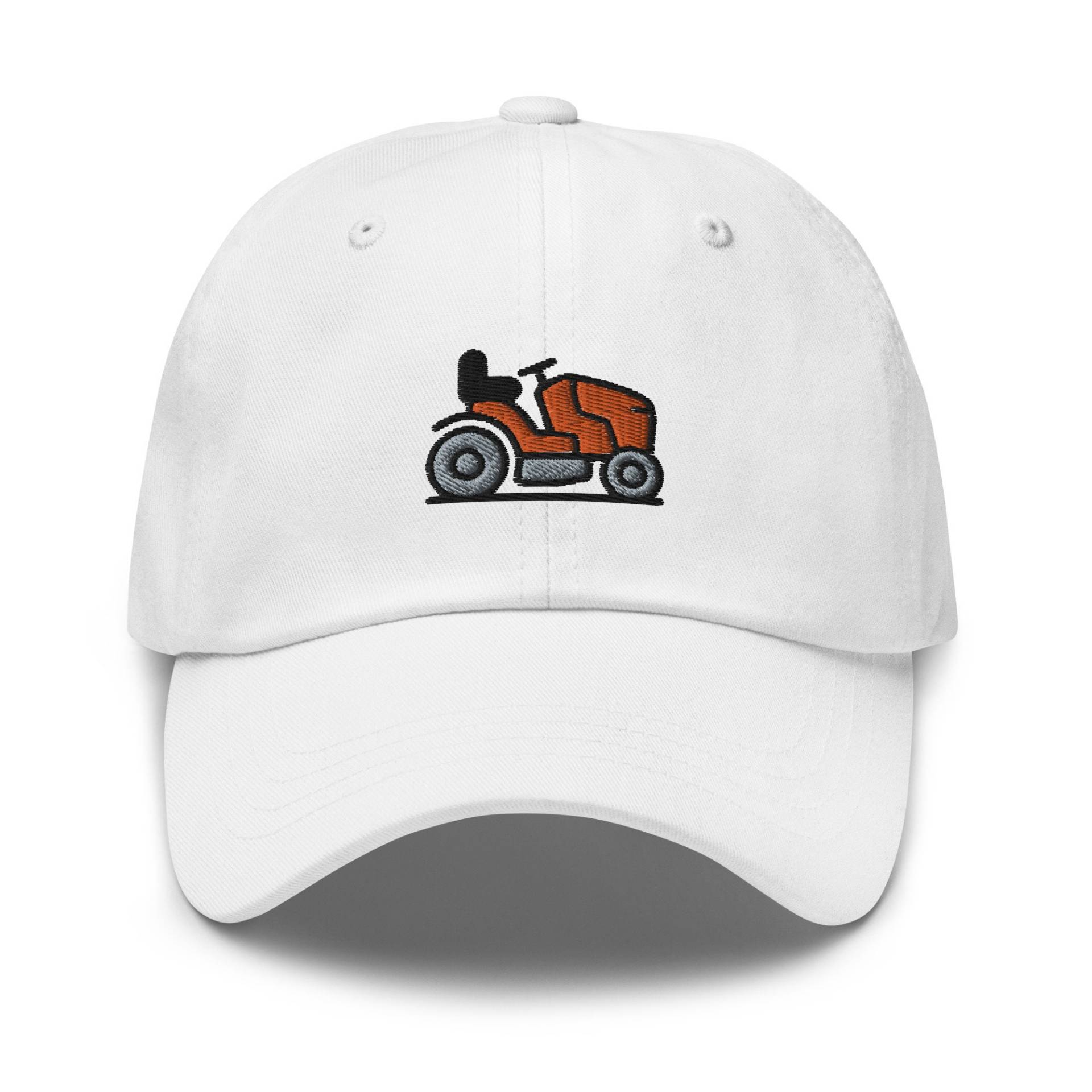 Orange Rasenmäher Papa Hut, Bestickte Grasschneider Baseballmütze Unisex Einstellbar Unstrukturiert Mehrere Farben, Geburtstagsgeschenk Für Gärtner von StitchinSmilesCo