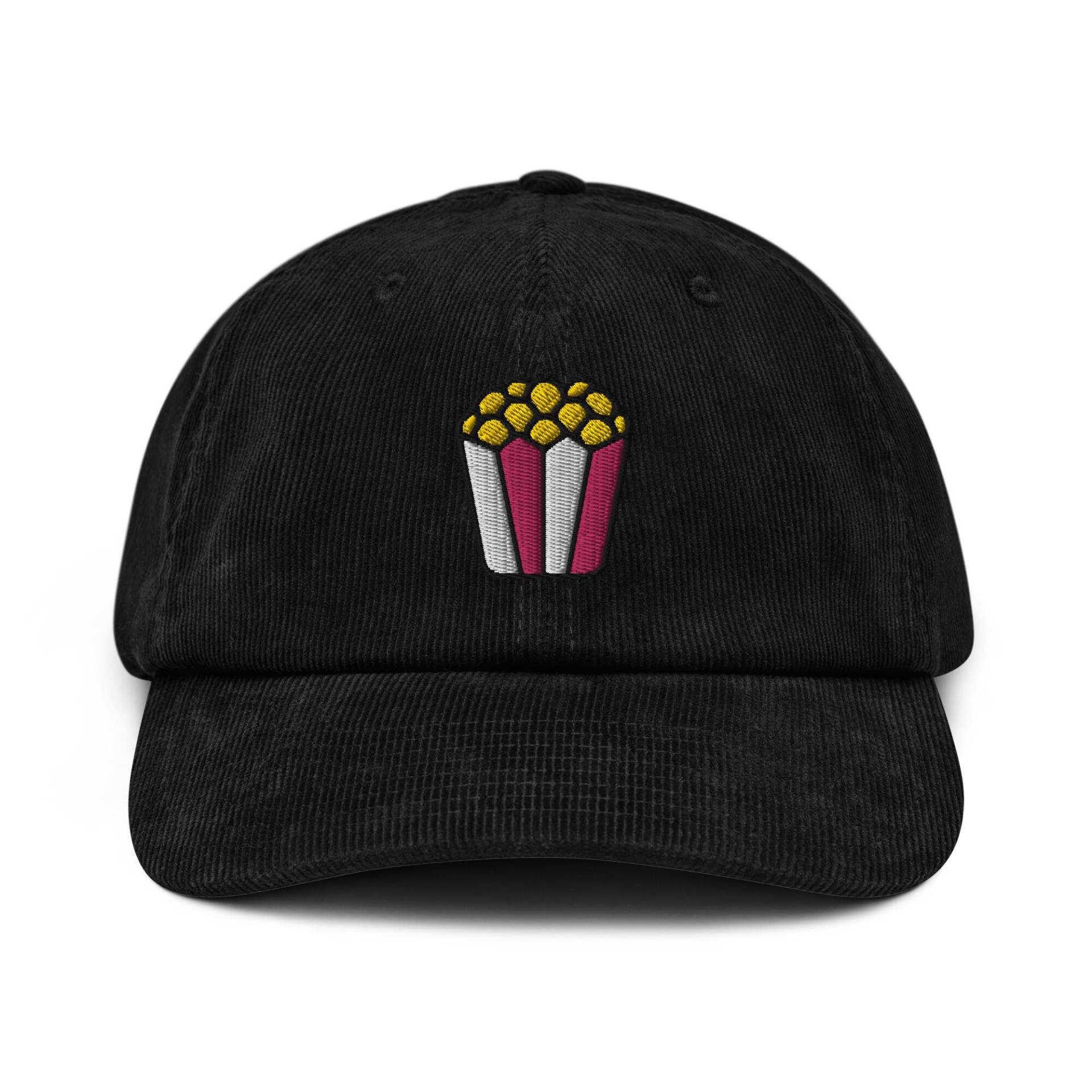 Popcorn Cord Hut, Bestickte Kino Dad Baseballmütze, Film Nacht Geschenk, Unisex Verstellbare 6 Panel Unstrukturierte Kappe Mehrere Farben von StitchinSmilesCo