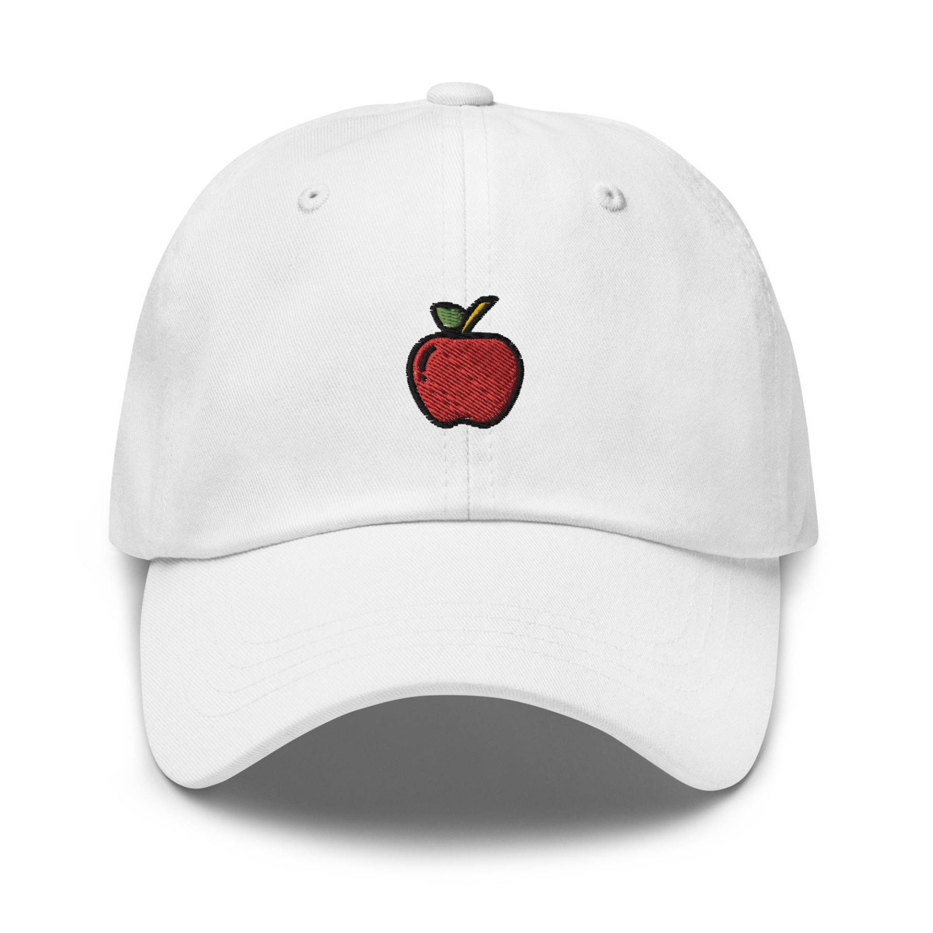 Roter Apfel-Dad-Hut, Bestickte Frucht-Baseballmütze, Unisex Verstellbare Unstrukturierte 6-Panel-Mehrere Farben, Süßes Cottagecore-Geschenk Für von StitchinSmilesCo