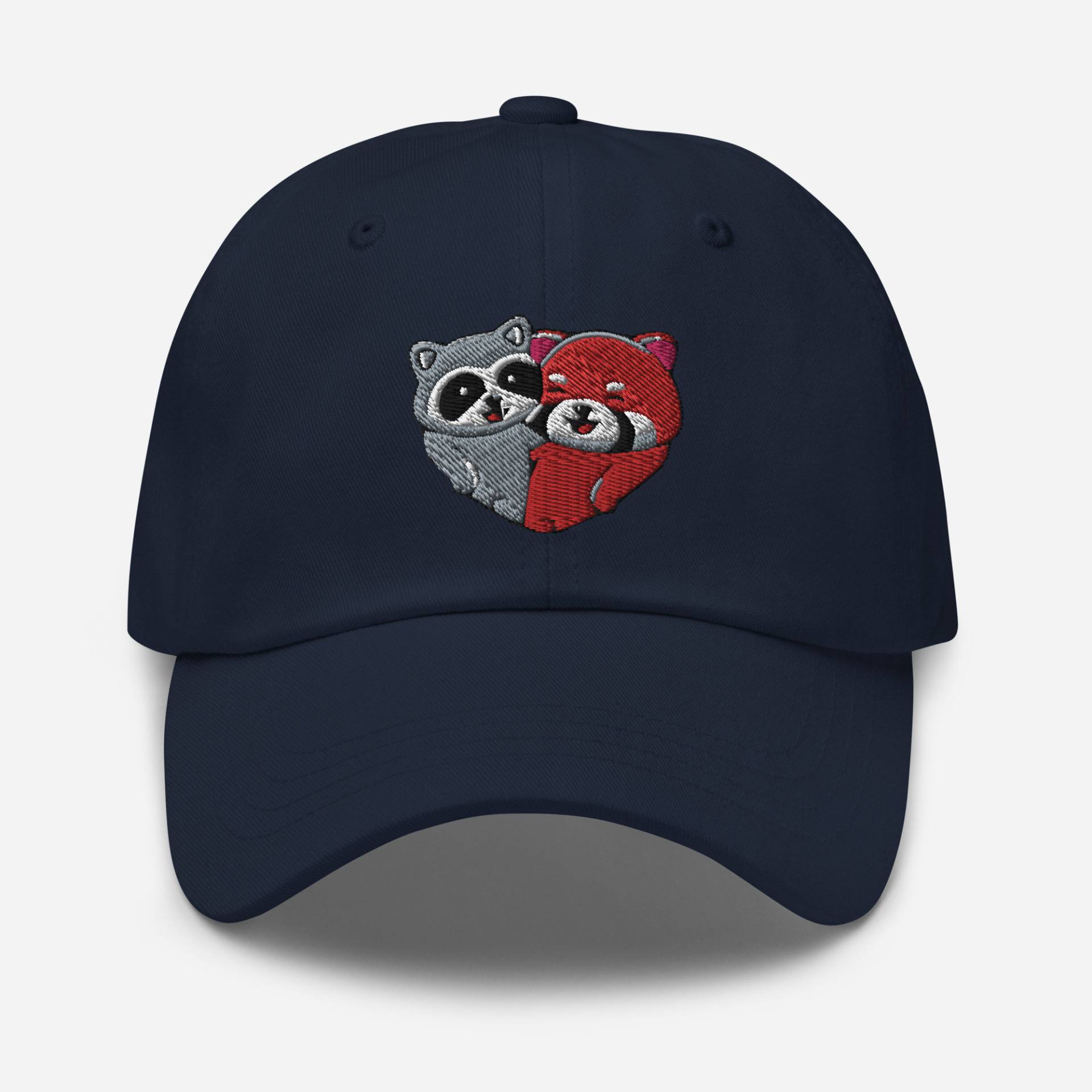 Süßer Pandas Papa Hut, Bestickter Hut Waschbär & Roter Panda, Trash Panda Baseball Cap Unisex Verstellbar 6 Panel Mehr Farben, Geschenk Für Paare von StitchinSmilesCo