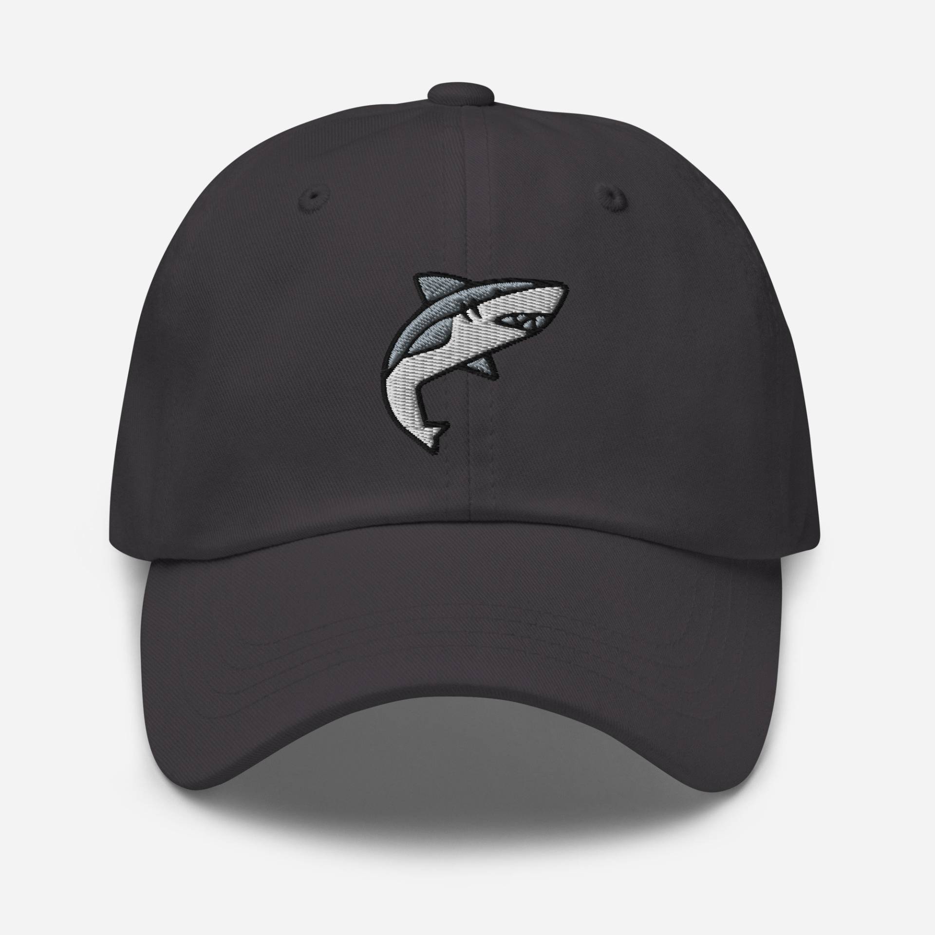 Toller Hai Papa Hut, Bestickter Hut Ozean Tier, Baseball Cap - Unisex Verstellbar Unstrukturiert 6 Panel in Mehreren Farben, Fisch Geschenk von StitchinSmilesCo