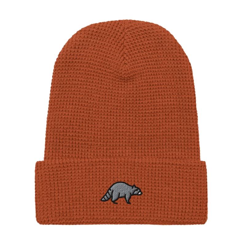 Waschbär Bestickte Beanie, Gestrickte Waffel Slouchy Beanie Mütze, Trash Panda Stricken Slouch Herbst Winter Hut Verstellbare Manschette, Lustiges von StitchinSmilesCo