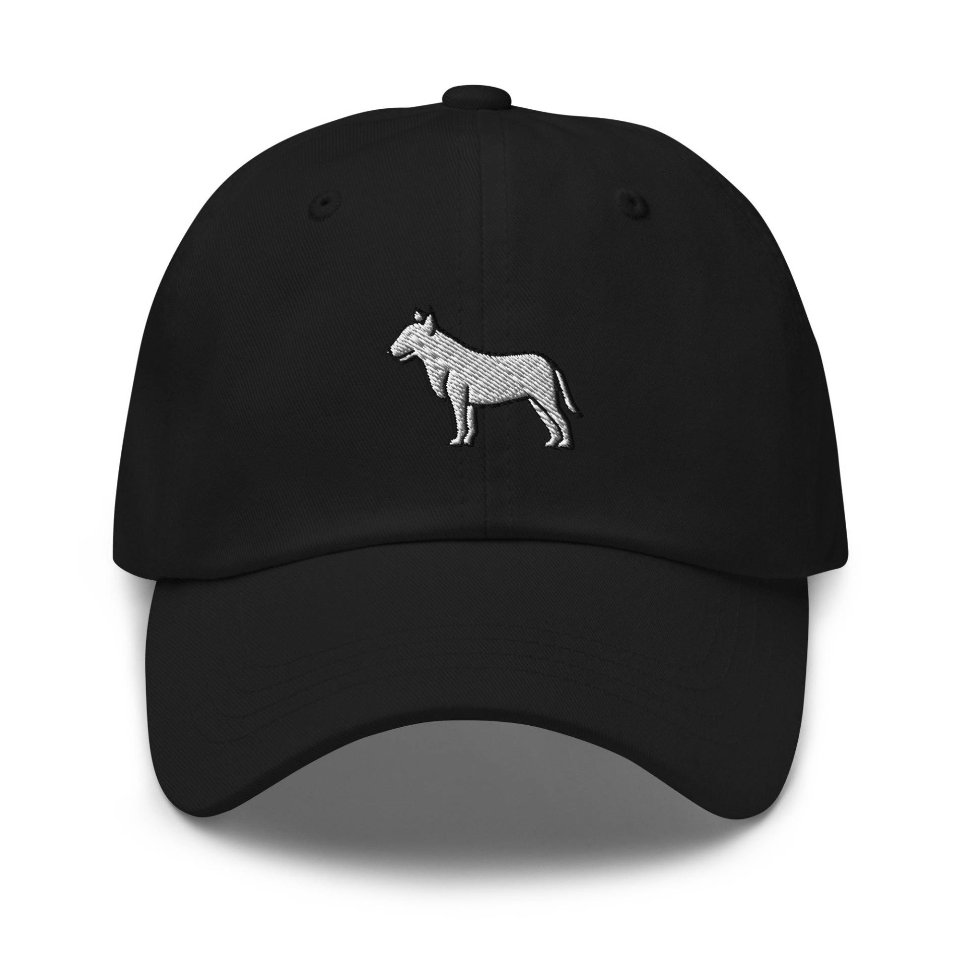 Weißer Bullterrier-Vater-Hut, Bestickte Bullterrier-Baseballmütze, Lustiges Hundeliebhaber-Geschenk, Niedliche Bully-Vati-Kappe Unstrukturiert von StitchinSmilesCo