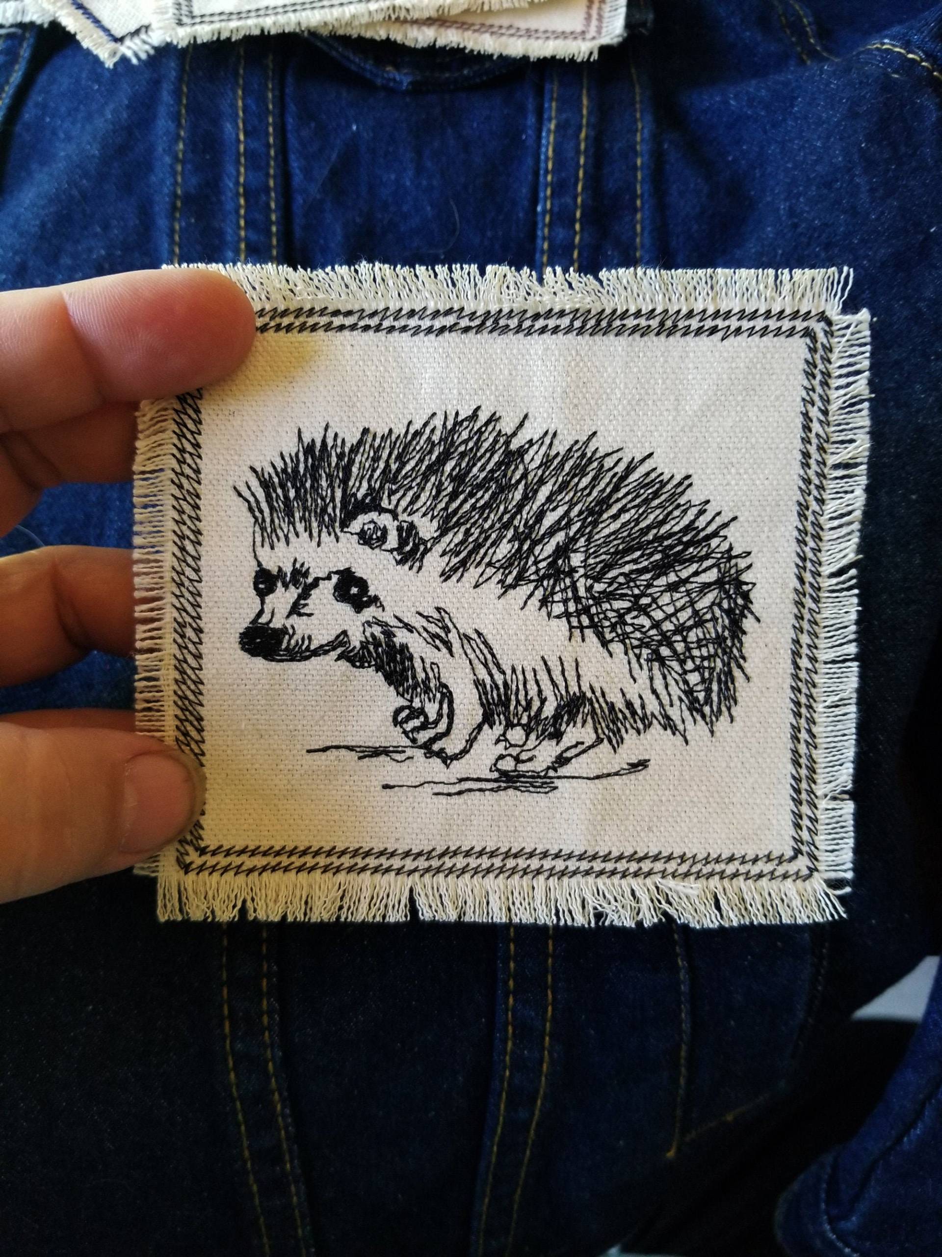 Igel Gestickter Aufnäher Canvas Patch von StitchitizedPatches