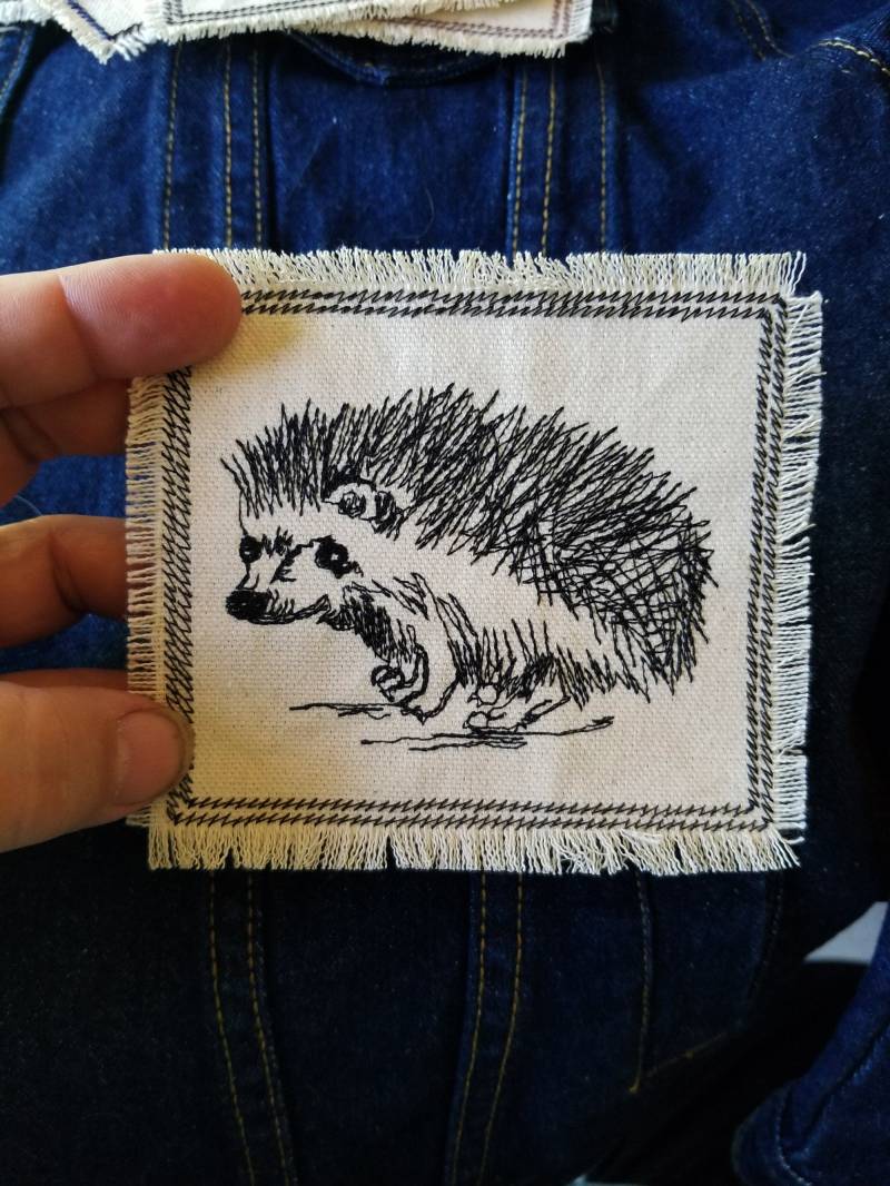 Igel Gestickter Aufnäher Canvas Patch von StitchitizedPatches
