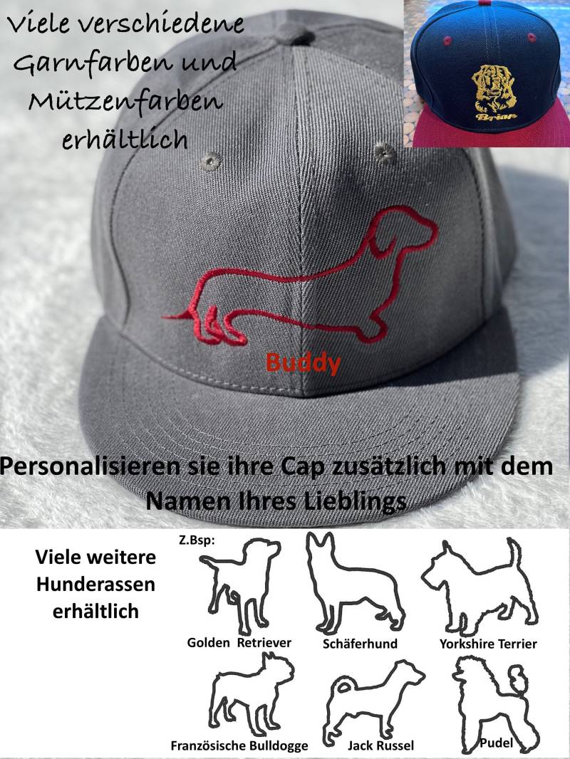 Nach Wunsch Bestickte Snapback Und Fitted Caps Für Tierliebhaber. Perfektes Geschenk Tierbesitzer von StitchworkBuddies