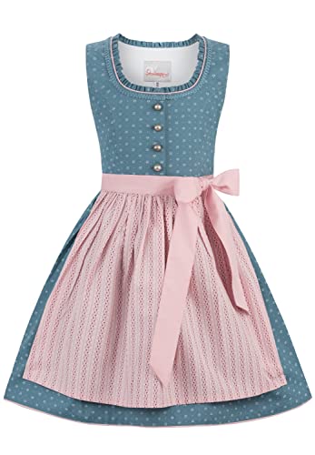 Stockerpoint Trachtenkids Mädchen Greta Kinderdirndl, Rauchblau, 86/92 von Stockerpoint Trachtenkids