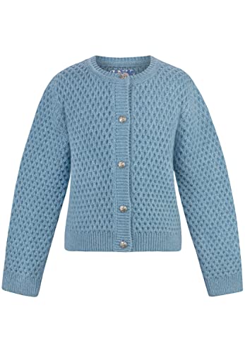 Stockerpoint Trachtenkids Mädchen Kinderjacke Franca Strickjacke, Hellblau, 104 EU von Stockerpoint Trachtenkids