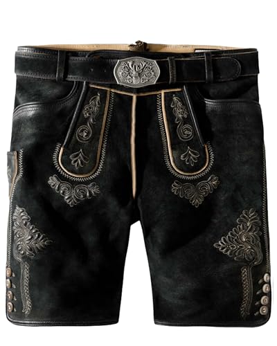 Stockerpoint Herren Bertl Trachtenlederhose, Graphit gespeckt, 58 von Stockerpoint