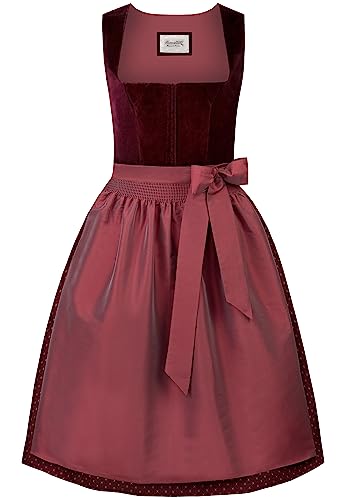 Stockerpoint Damen Aurora Midi Dirndl, Bordeaux, 40 von Stockerpoint
