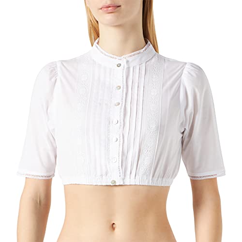 Stockerpoint Damen Bluse B-7086 Trachtenbluse, Weiß (Weiss Weiss), (Herstellergröße: 34) von Stockerpoint