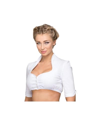 Stockerpoint Damen Bluse B-8033 Trachtenbluse, Weiß (Weiss Weiss), 32 von Stockerpoint