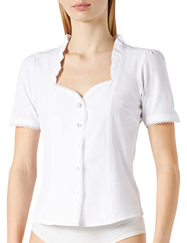 Stockerpoint Damen Bluse Clarissa Trachtenbluse, Weiß (Weiss Weiss), (Herstellergröße: 38) von Stockerpoint