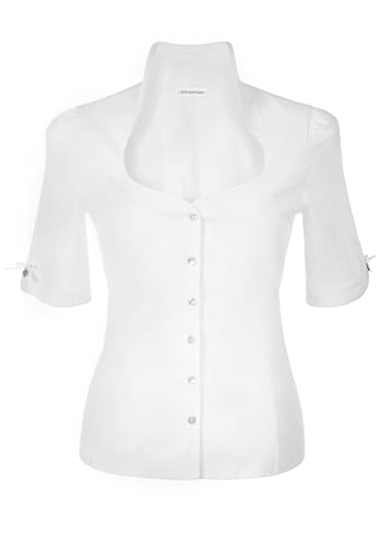 Stockerpoint Damen Bluse Priscilla Trachtenbluse, Weiß (Weiss Weiss), (Herstellergröße: 32) von Stockerpoint