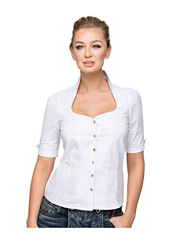 Stockerpoint Damen Bluse Priscilla Trachtenbluse, Weiß (Weiss Weiss), (Herstellergröße: 40) von Stockerpoint