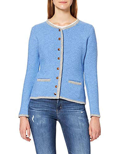 Stockerpoint Damen Caro Trachtenstrickjacke, Blau (Bleu-hellgrau Bleu-hellgrau), 44 EU von Stockerpoint