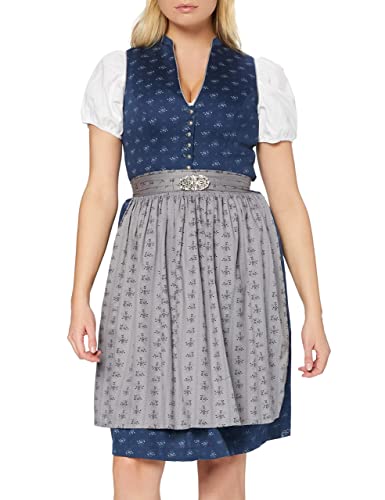 Stockerpoint Damen Dirndl Amalie2 Kleid für besondere Anlässe, dunkelblau-grau, 40 von Stockerpoint